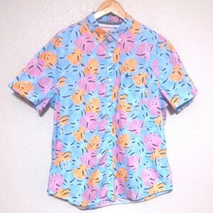 Penguin Munsingwear XL Tropical Monstera Leaf Button Down Shirt Hawaiian Vaca